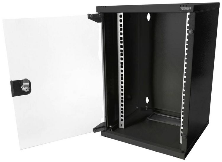 Produktbild: Digitus DN-10-09U-B 10 Zoll Wandgeh&auml;use 9 HE Schwarz (RAL 9005)