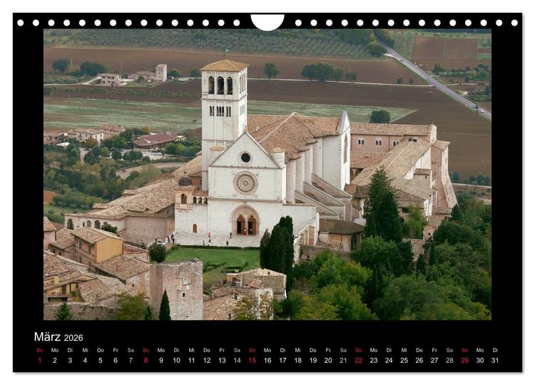 Produktbild: Auf den Spuren des Hl. Franziskus (Wandkalender 2026 DIN A4 quer), CALVENDO Monatskalender