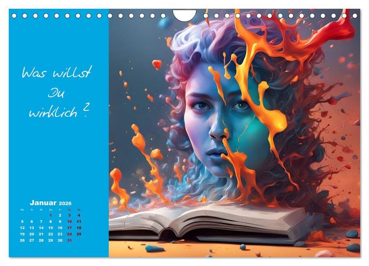Produktbild: KI Mut - Trau Dich und stell Dir die richtige Frage (Wandkalender 2026 DIN A4 quer), CALVENDO Monatskalender