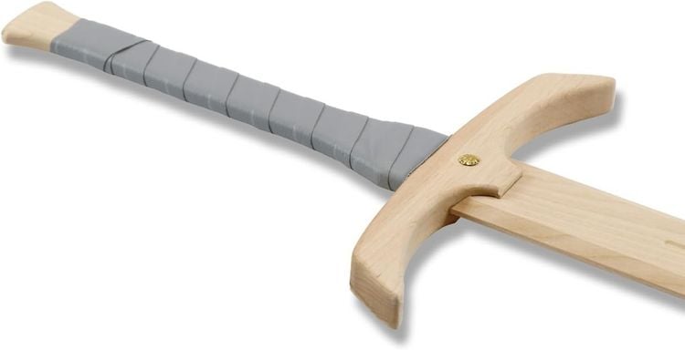 Produktbild: BestSaller 1105 - Schwert Schwertleite, Birke, 56cm, Holz-Schwert, Griff mit grauer Kunstlederwickelung