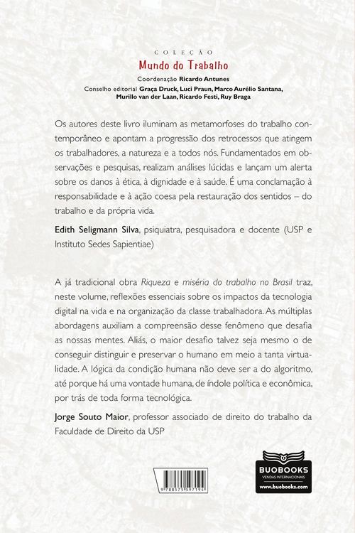 Produktbild: Riqueza e mis&eacute;ria do trabalho no Brasil IV