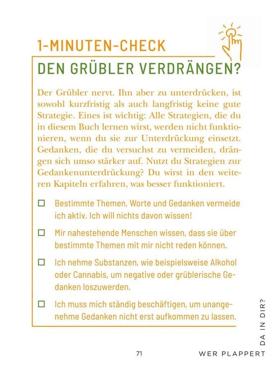 Produktbild: Die 1-Minuten-Strategie gegen Overthinking