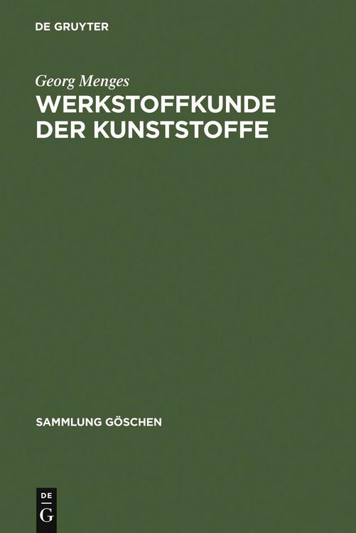 Produktbild: Werkstoffkunde der Kunststoffe