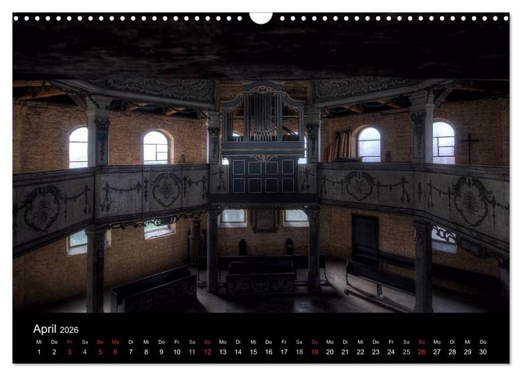 Produktbild: Verlassene Ort - Kirchen (Wandkalender 2026 DIN A3 quer), CALVENDO Monatskalender