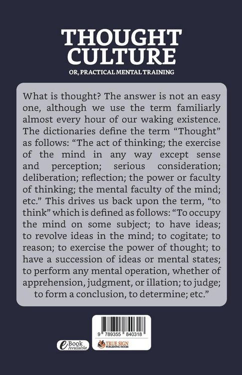Produktbild: Thought-Culture; Or, Practical Mental Training