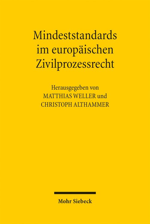 Produktbild: Mindeststandards im europ&auml;ischen Zivilprozessrecht