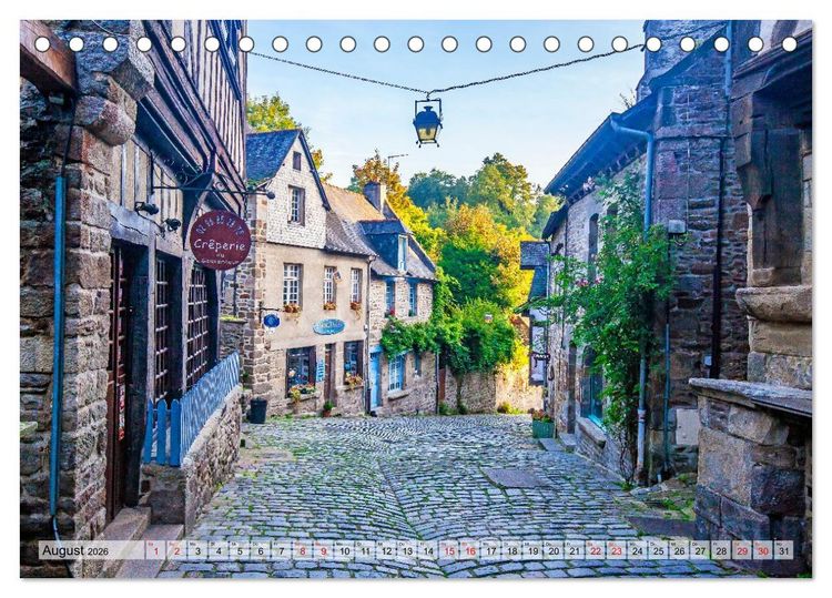 Produktbild: Reiseziel Bretagne (Tischkalender 2026 DIN A5 quer), CALVENDO Monatskalender