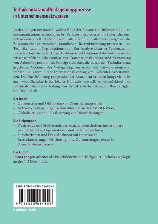 Produktbild: Technikeinsatz und Verlagerungsprozesse in Unternehmensnetzwerken