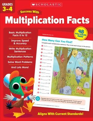 Produktbild: Scholastic Success with Multiplication Facts Grades 3-4 Workbook