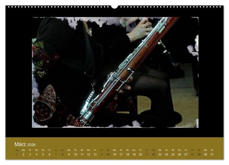 Produktbild: Klangbilder Instrumental-KUNST (Wandkalender 2026 DIN A2 quer), CALVENDO Monatskalender