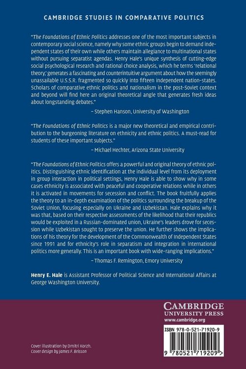 Produktbild: The Foundations of Ethnic Politics