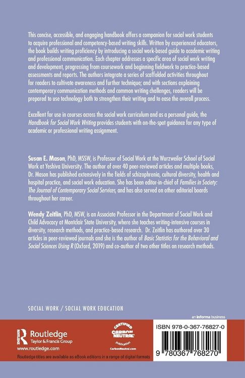 Produktbild: Handbook for Social Work Writing