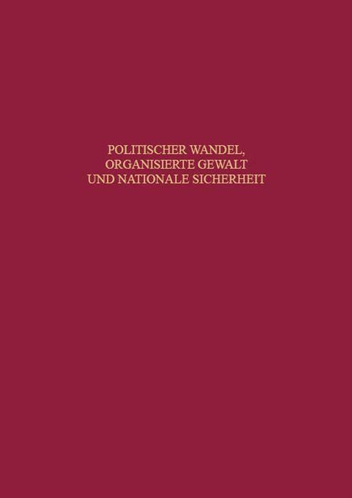 Produktbild: Politischer Wandel, organisierte Gewalt und nationale Sicherheit