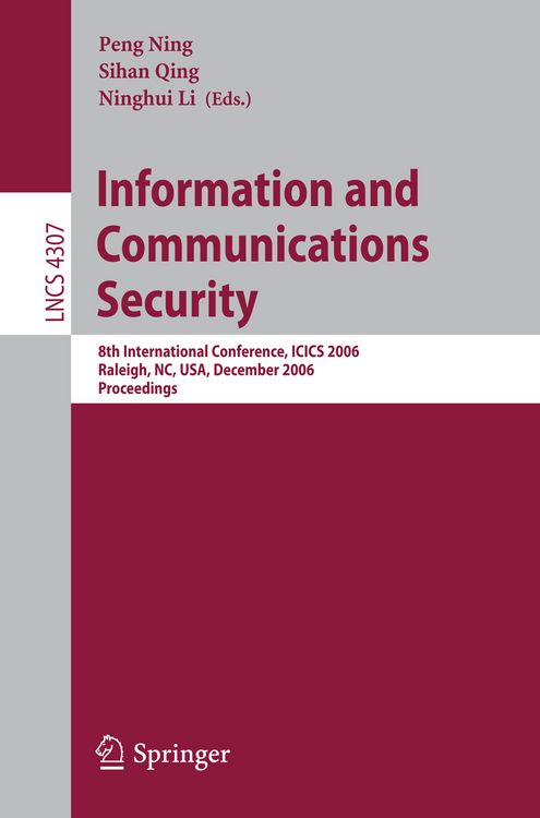 Produktbild: Information and Communications Security
