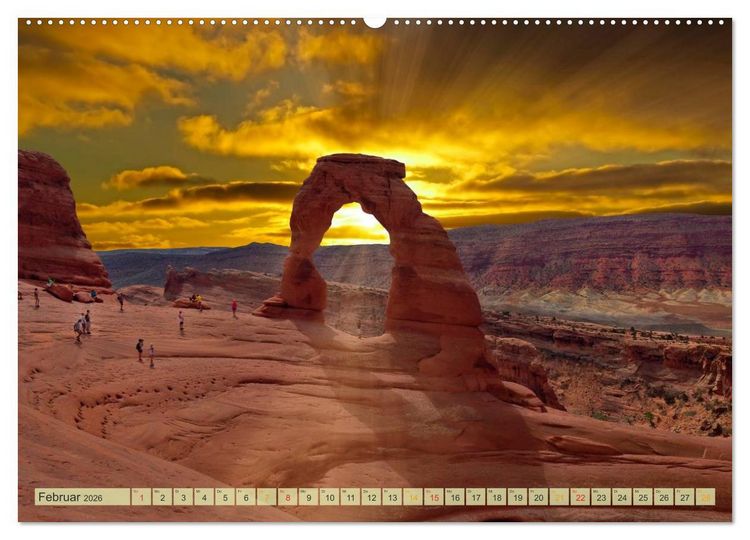 Produktbild: Nationalparks der USA - atemberaubend sch&ouml;n (Wandkalender 2026 DIN A2 quer), CALVENDO Monatskalender