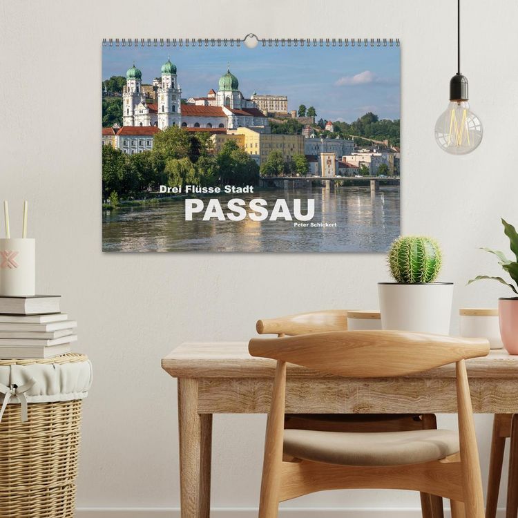 Produktbild: Drei Fl&uuml;sse Stadt Passau (Wandkalender 2026 DIN A3 quer), CALVENDO Monatskalender