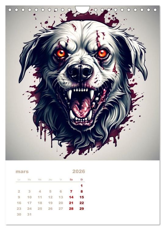 Produktbild: Marche des zombies (Calendrier mural 2026 DIN A4 horizontal), CALVENDO calendrier mensuel