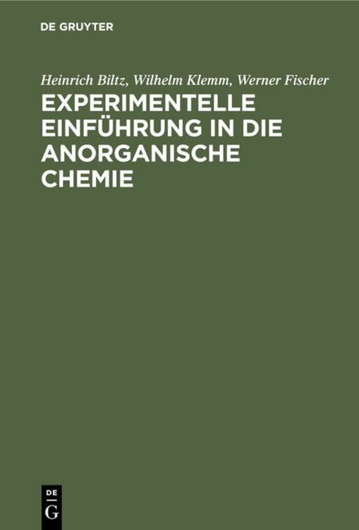 Produktbild: Experimentelle Einf&uuml;hrung in die anorganische Chemie