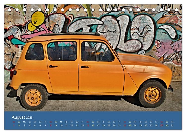 Produktbild: Kultauto aus Frankreich - Renault 4 (Tischkalender 2026 DIN A5 quer), CALVENDO Monatskalender