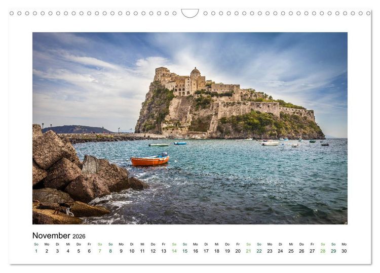 Produktbild: Sehnsuchtsinseln Capri und Ischia (Wandkalender 2026 DIN A3 quer), CALVENDO Monatskalender
