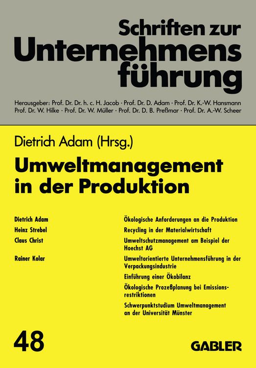 Produktbild: Umweltmanagement in der Produktion
