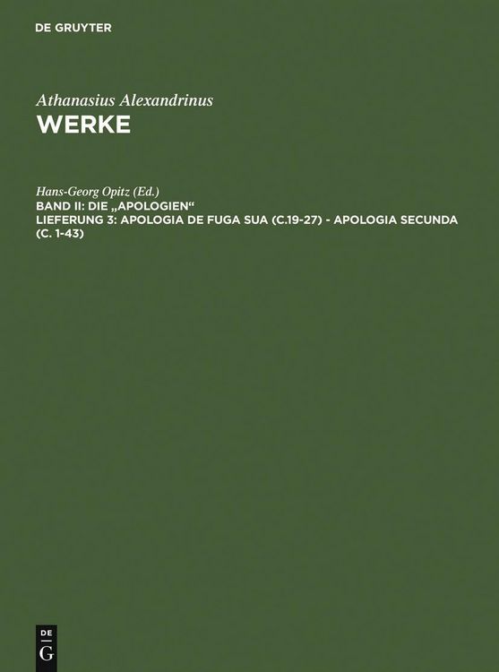 Produktbild: Apologia de fuga sua (c.19-27) - Apologia secunda (c. 1-43)
