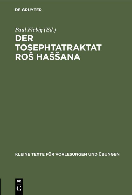 Produktbild: Der Tosephtatraktat Ro&scaron; Ha&scaron;&scaron;ana