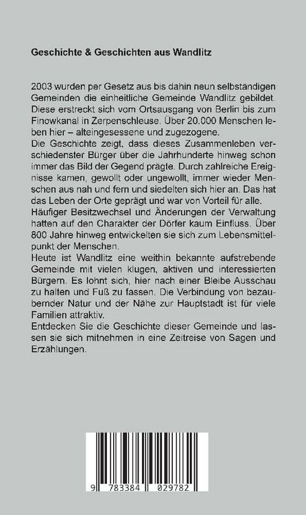 Produktbild: Geschichte & Geschichten aus Wandlitz