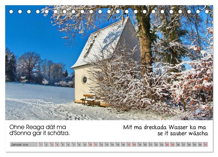 Produktbild: Schw&auml;bische Sprichw&ouml;rter 1 Wi ma hald so said! (Tischkalender 2026 DIN A5 quer), CALVENDO Monatskalender