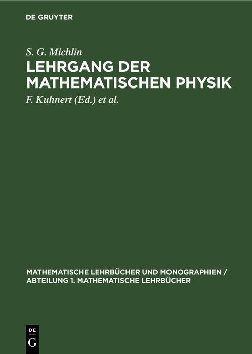 Produktbild: Lehrgang der Mathematischen Physik