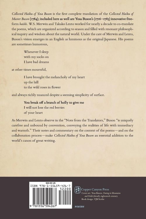 Produktbild: Collected Haiku of Yosa Buson