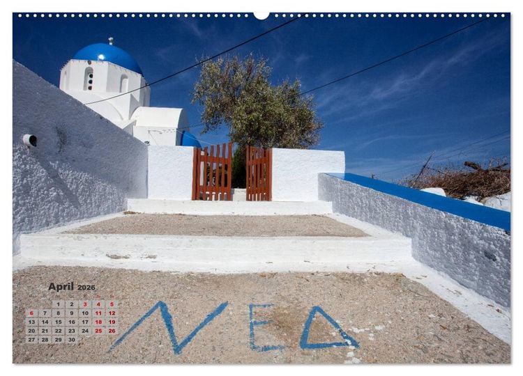 Produktbild: Griechenland - wo die G&ouml;tter zuhause sind (hochwertiger Premium Wandkalender 2026 DIN A2 quer), Kunstdruck in Hochglanz