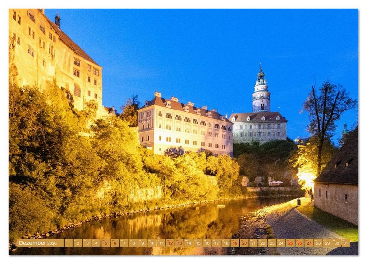 Produktbild: Cesky Krumlov. Tschechiens stille Sch&ouml;nheit im B&ouml;hmerwald (hochwertiger Premium Wandkalender 2026 DIN A2 quer), Kunstdruck in Hochglanz