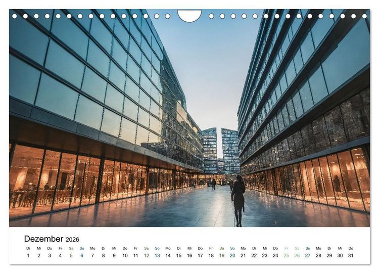 Produktbild: Einsamkeit in Architektur (Wandkalender 2026 DIN A4 quer), CALVENDO Monatskalender