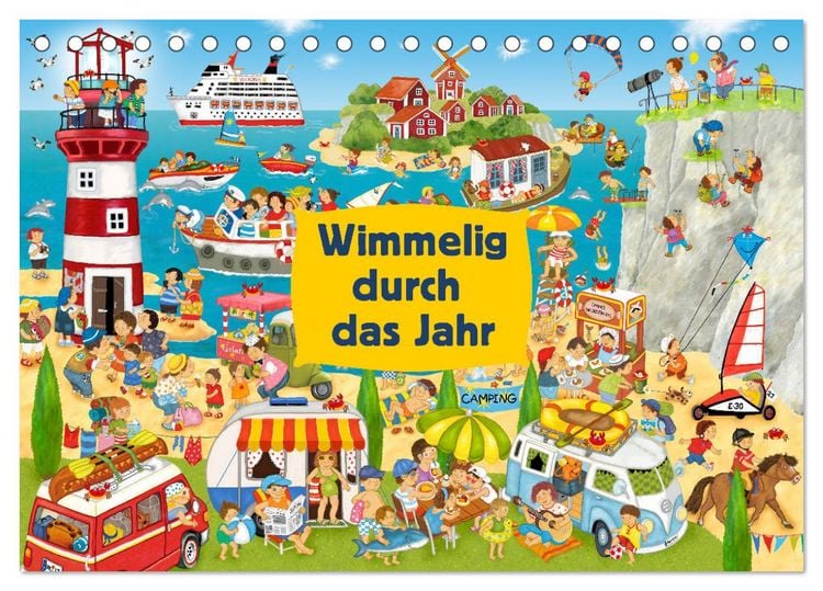 Produktbild: Wimmelig durch das Jahr (Tischkalender 2026 DIN A5 quer), CALVENDO Monatskalender