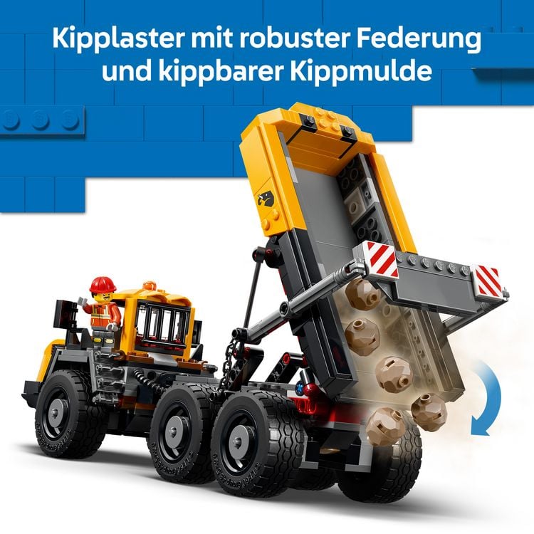 Produktbild: LEGO City 60494 Kipplaster und Schaufellader, Bau- und Spielset mit 2 Baufahrzeugen