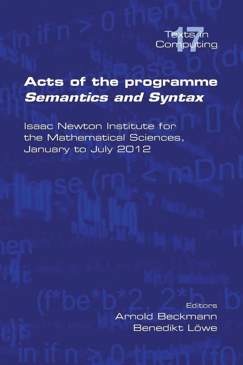 Produktbild: Acts of the Progamme Sematics and Syntax