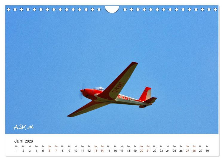 Produktbild: Faszination Kunst- und Segelflug (Wandkalender 2026 DIN A4 quer), CALVENDO Monatskalender