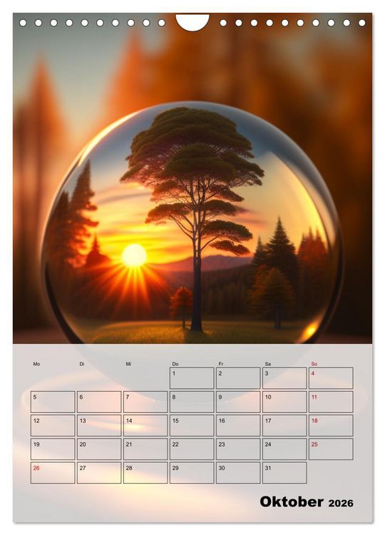 Produktbild: Gespiegelte Landschaft (Wandkalender 2026 DIN A4 hoch), CALVENDO Monatskalender