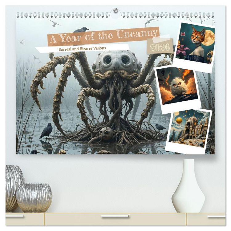 Produktbild: A Year of the Uncanny (High Quality Premium Wall Calendar 2026 DIN A2 landscape),CALVENDO 12 Month Wall Calendar