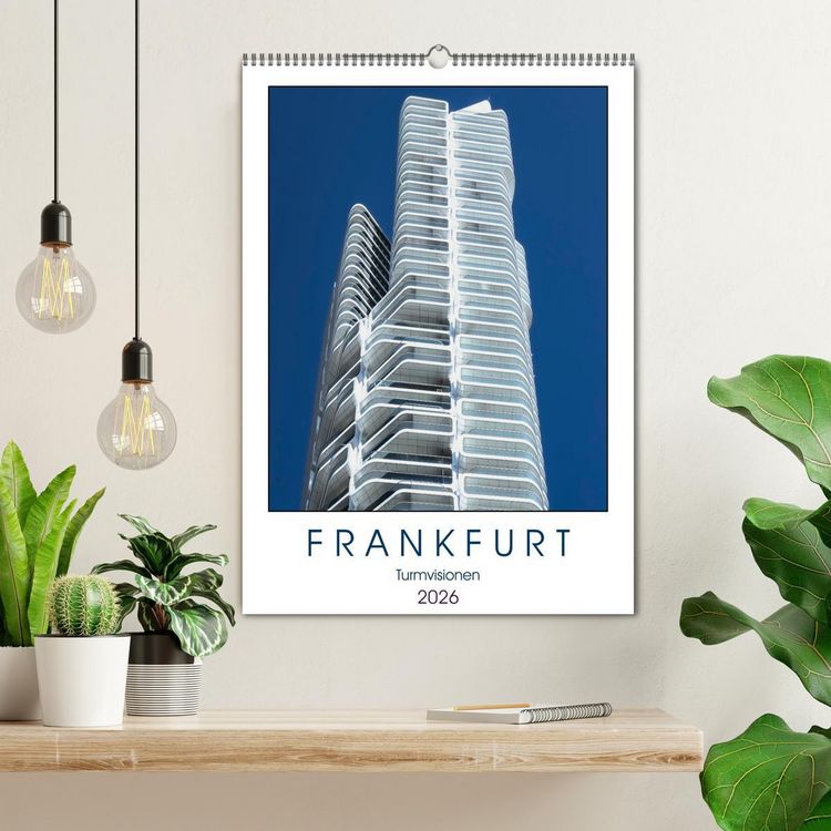 Produktbild: Frankfurt Turmvisionen (Wandkalender 2026 DIN A2 hoch), CALVENDO Monatskalender