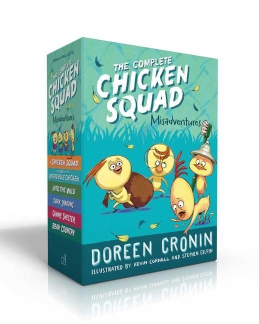 Produktbild: The Complete Chicken Squad Misadventures (Boxed Set): The Chicken Squad; The Case of the Weird Blue Chicken; Into the Wild; Dark Shadows; Gimme Shelte