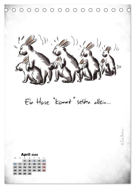 Produktbild: Carlo B&uuml;chner ALLE JAHRE BILDER! (Tischkalender 2026 DIN A5 hoch), CALVENDO Monatskalender