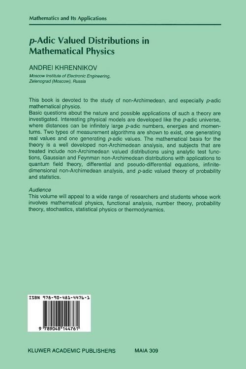 Produktbild: P-Adic Valued Distributions in Mathematical Physics