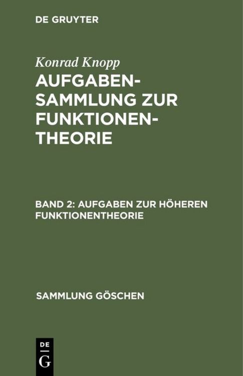 Produktbild: Aufgaben zur h&ouml;heren Funktionentheorie