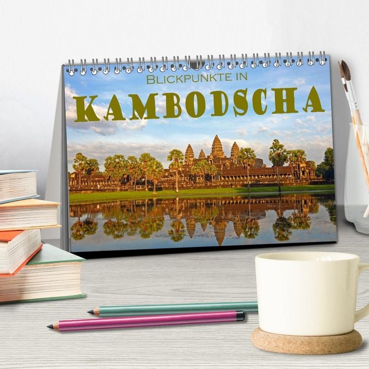 Produktbild: Blickpunkte in Kambodscha (Tischkalender 2026 DIN A5 quer), CALVENDO Monatskalender
