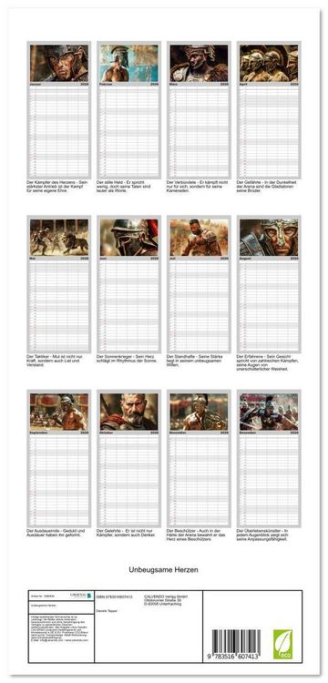 Produktbild: Familienplaner 2026 - Unbeugsame Herzen mit 5 Spalten (Wandkalender, 21 x 45 cm) CALVENDO