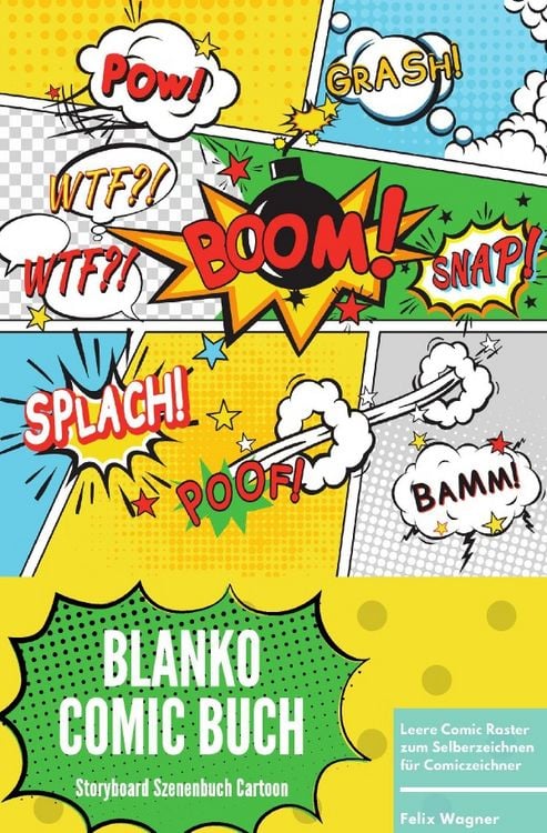 Produktbild: Blanko Comic Buch Storyboard Szenenbuch Cartoon Leere Comic Raster zum Selberzeichnen f&uuml;r Comiczeichner