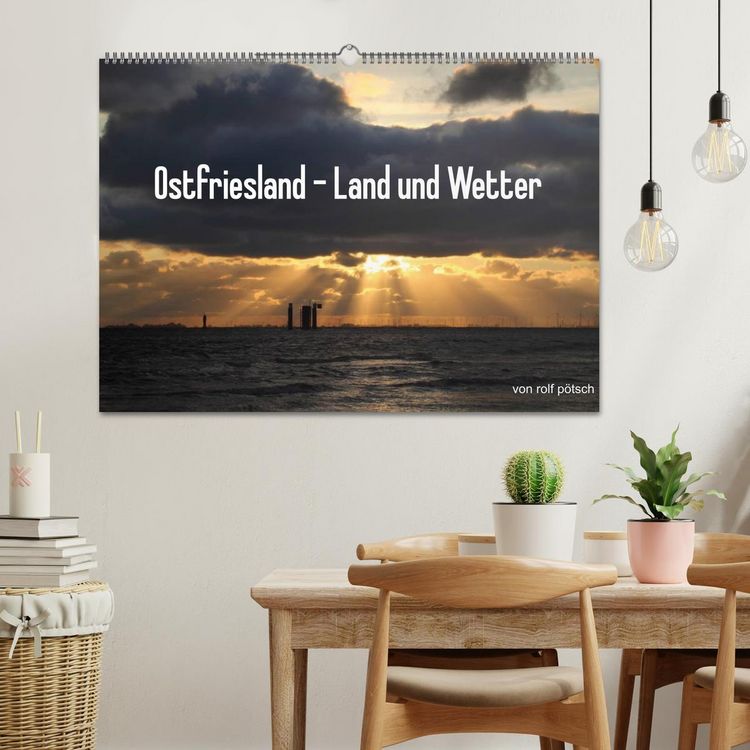 Produktbild: Ostfriesland - Land und Wetter (Wandkalender 2026 DIN A2 quer), CALVENDO Monatskalender