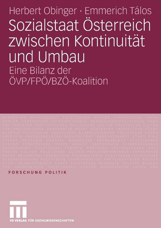 Produktbild: Sozialstaat &Ouml;sterreich zwischen Kontinuit&auml;t und Umbau